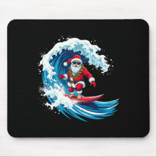 Christmas In July Santa Surf Summer Surfing _2 Mouse Pad