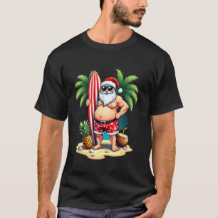 Christmas in July Santa Surf Summer Surfing T-Shirt