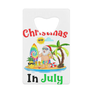 Christmas In July Santa Tie Dye Summer Surf Surfin