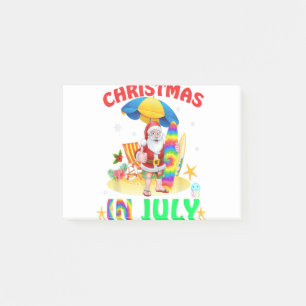 Christmas In July Santa Tie Dye Summer Surf Surfin Post-it Notes