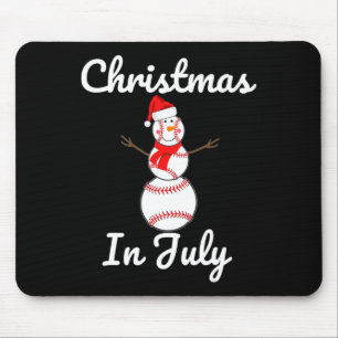 Christmas In July Sell Snowman Santa Hat Summer (2 Mouse Pad