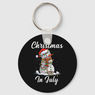 Christmas In July Sell Snowman Santa Hat Summer Key Ring