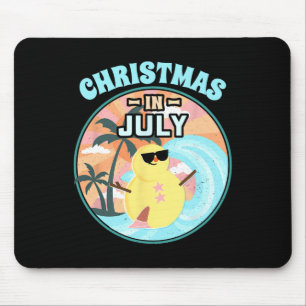 Christmas In July Shirt Beach Summer Vacation Shir Mouse Pad