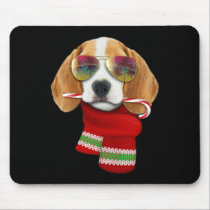 Christmas In July Shirt Beagle Sungles Dog Lovers  Mouse Pad