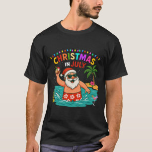 Christmas In July Shirt Boys Kids Santa Coconut Su