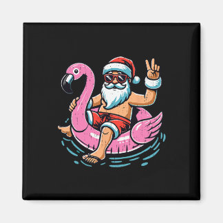 Christmas In July Shirt Boys Kids Santa Flamingo S Magnet