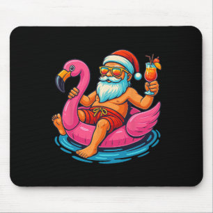 Christmas In July Shirt Boys Kids Santa Flamingo S Mouse Pad
