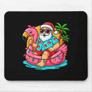 Christmas In July Shirt Boys Kids Santa Flamingo S Mouse Pad