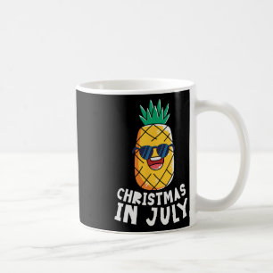 Christmas In July Shirt Funny Pineapple Summer Xma Coffee Mug
