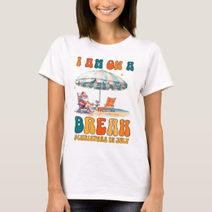 Christmas In July Shirt Funny Santa Summer Beach
