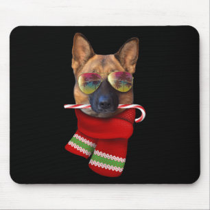 Christmas In July Shirt German Shepherd Sungles Do Mouse Pad