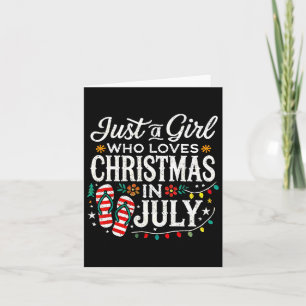 Christmas In July Shirt Girls Funny Summer Beach V Card