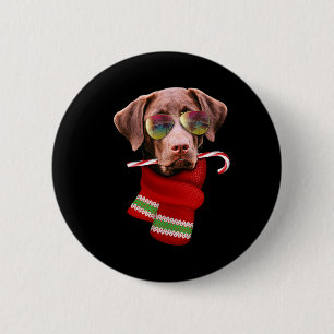 Christmas In July Shirt Labrador Sungles Dog Lover 6 Cm Round Badge