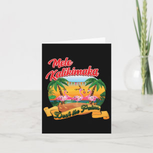 Christmas In July Shirt Santa Flamingo Deck The Pa Card