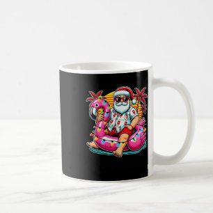 Christmas In July Shirt Santa Flamingo Float Summe Coffee Mug