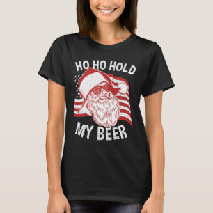 Christmas In July Shirt Santa Ho Ho Hold My Beer 1