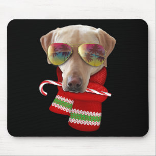 Christmas In July Shirt Yellow Lab Sungles Dog Lov Mouse Pad