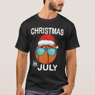 Christmas In July Sketll Santa Sungles Xmas Summer T-Shirt