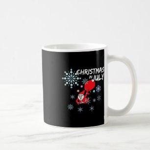 Christmas In July Snowflake Santa T Shirt - Skydiv Coffee Mug