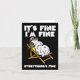 Christmas In July Snowman Melting Fine Funny Men W Card