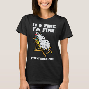 Christmas In July Snowman Melting Fine Funny Men W T-Shirt