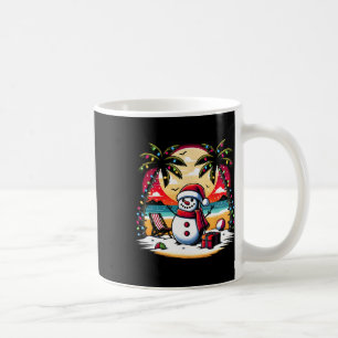Christmas In July Snowman On Palm Tree Tropical Be Coffee Mug