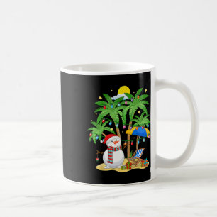 Christmas In July Snowman On Palm Tree Tropical Be Coffee Mug