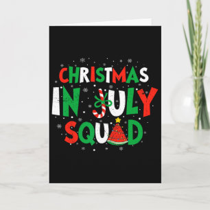 Christmas In July Squad Funny Summer Vacation Men Card