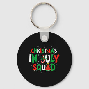 Christmas In July Squad Funny Summer Vacation Men Key Ring