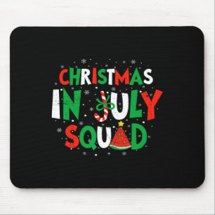 Christmas In July Squad Funny Summer Vacation Men Mouse Pad