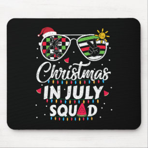 Christmas In July Squad Funny Summer Xmas Men Wome Mouse Pad