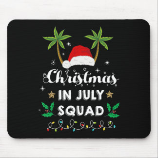 Christmas In July Squad Funny Summer Xmas Santa Ha Mouse Pad