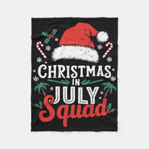 Christmas In July Squad Shirt Family Vacation Summ Fleece Blanket