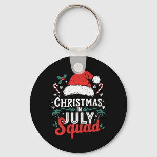 Christmas In July Squad Shirt Family Vacation Summ Key Ring