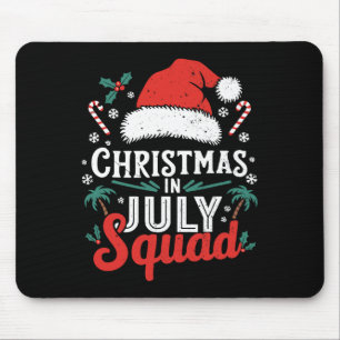 Christmas In July Squad Shirt Family Vacation Summ Mouse Pad