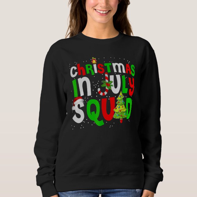 Christmas In July Squad Summer Xmas Men Women Kids Sweatshirt (Front)