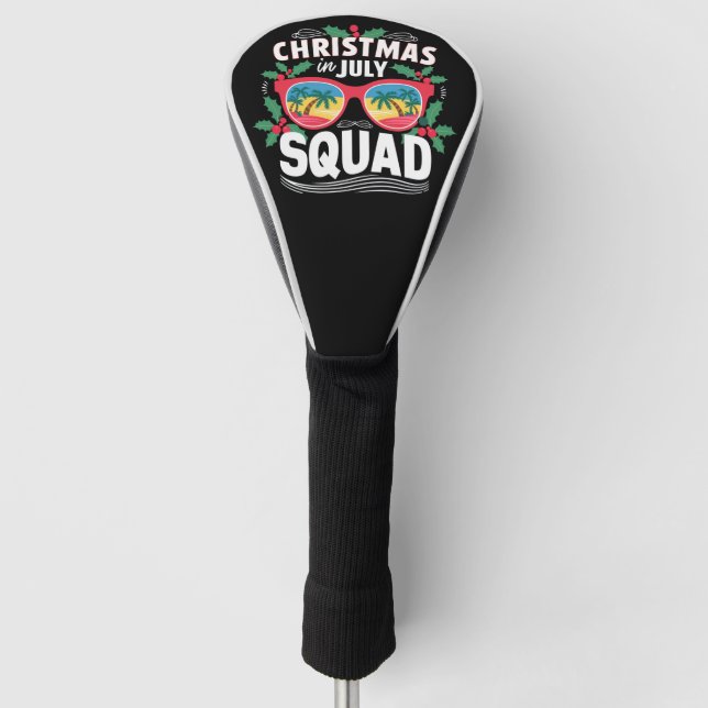 Christmas In July Squad Sunglasses Summer Beach Golf Head Cover (Front)