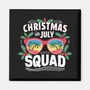 Christmas In July Squad Sunglasses Summer Beach Magnet
