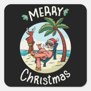 Christmas in July Square Sticker