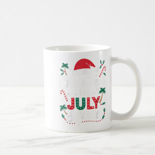 Christmas In July Summer Beach Hawaii Santa Claus Coffee Mug