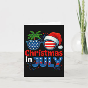 Christmas In July Summer Beach Hawaii Santa Usa Fl Card
