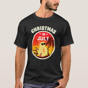 Christmas In July Summer Beach Vacation Snowman S T-Shirt