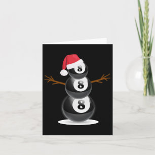 Christmas In July Summer Billiard Snowman Party  Card