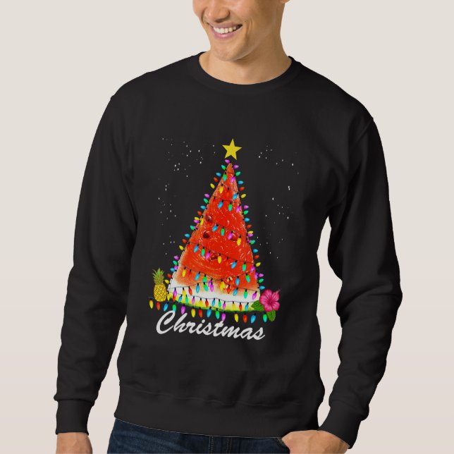 Christmas In July Summer Design Melon Christmas Tr Sweatshirt (Front)