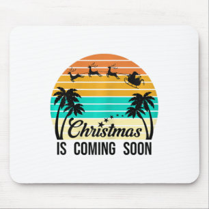 Christmas In July Summer Funny Santa Design On The Mouse Pad