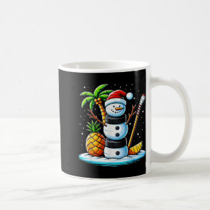 Christmas In July Summer Hockey Snowman Funny Chri Coffee Mug