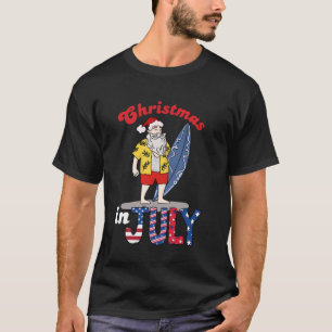 Christmas in July - Summer Santa Claus Beach Hawai T-Shirt