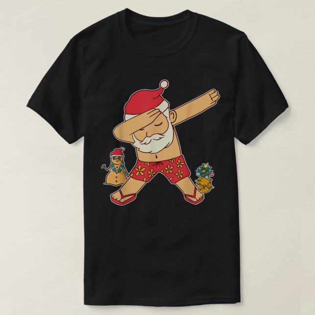 Christmas In July Summer Santa Hawaiian  T-Shirt (Design Front)