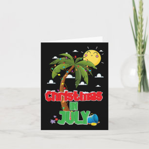 Christmas In July Summer Vacation Beach Xmas Holid Card