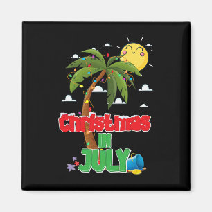 Christmas In July Summer Vacation Beach Xmas Holid Magnet